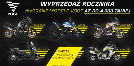 Wyprzedaż rocznika. Złap motocykle Voge aż do 4 tysięcy taniej